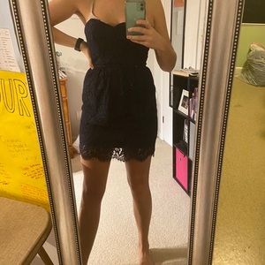 Navy blue lace dress